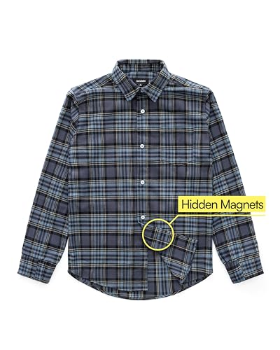 Joe & Bella Men's Magnetic Button Flannel Shirt - Adaptive Magnetic Shirts for Men2
