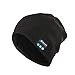 Produktbild MachinYeseed Drahtlose Musik Hut Universal Smart Caps Winter Warme Mützen Strickmütze Mit Lautsprecher Mikrofon für Outdoor Sport (Farbe: schwarz)