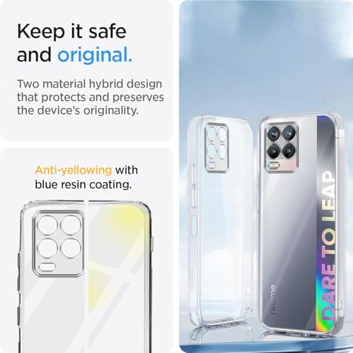 Image of Jkobi Back Cover for Realme 8 | Realme 8 Pro (Silicone Clear Shockproof Case with Camera Protection | Soft and Flexible | Transparent)