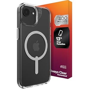 ZAGG Crystal Palace Snap Case for iPhone 16e/ 15/14/ 13 – Crystal Clear, 13ft Drop Protection, Magnetic, Anti-Yellowing, Graphene Reinforced, Wireless Charging Compatible, Anti-Scratch