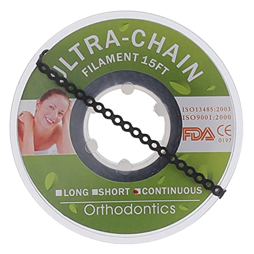 faruijie Power Chain für Zahnspangen - Buntes elastisches hochfestes Ultra-Power-Ketten-Gummiband für Klinik und Zuhause Cover