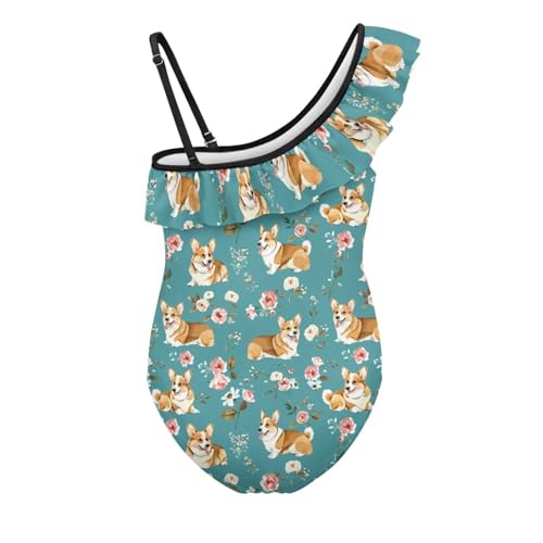 One-Piece Ruffled Halter Swimwear for Teen Girls with Charming Print - Light, Elastic, Breathable for Pool, Beach2