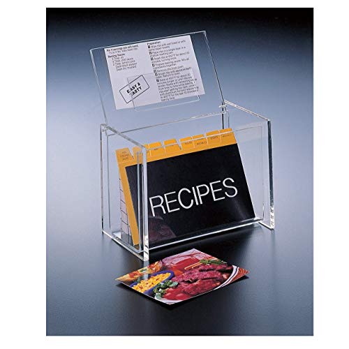Recipe Box Lid Display 4 x 6 Cards (W/Cards) Acrylic by Acrylichomedesign
