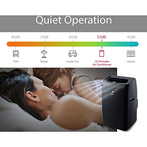 Lg 10,000 Btu (Doe) / 14,000 Btu (Ashrae) Smart Portable Air Conditioner, Cools 450 Sq.ft. (18' X 25' Room Size), Smartphone & Voice Control Works With Lg Thinq, Amazon Alexa And Hey Google, 115V #TOP3