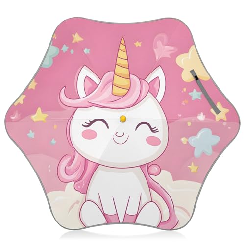 Paraguas para niños y niñas compacto con divertido diseño para cachorros y apertura fácil