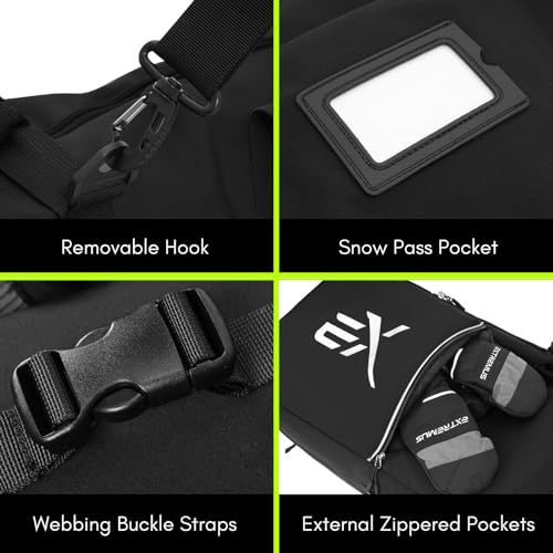 Extremus SnowMad Padded Snowboard Bag for Air Travel - Protective Snowboard Travel Bag for Smooth Carrying, Storage & Transportation of your Snowboard - Thumbnail 4