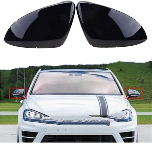 Housses de rétroviseurs Golf 7 finitions soignées en noir profond - 7