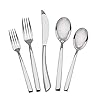 Mikasa Kya 5-Piece 18/10 Stainless Steel Flatware Set, Service for 1, Silver