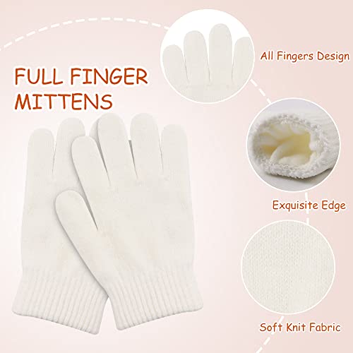 Image of Yuoahcn Kids Winter Beanie Hat Scarf Gloves Set Knit Warm Toddler Winter Cap Gloves Neck Warmer for Boys Girls 1-8 Year