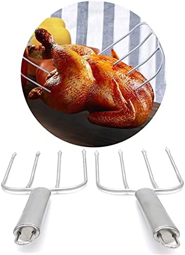 Turkey Lifter Forks Set of 2 Stainless Steel Turkey Lifters Turkey and Poultry Lifters Turkey Claws Carving Fork