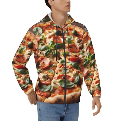 Sweat à capuche avec cordon de serrage motif pizza pepperoni 3D