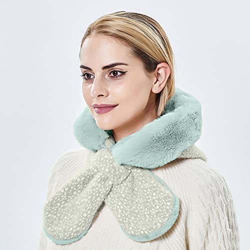 Cold Hats Fashion Scarf Hat Caps Fluffies Warm Knit Outdoor Gloves Caps Unisex Ears Hedging Skiing Hooded Plaid Hats Green #TOP3