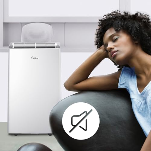 Image of Midea Duo 14,000 BTU(12,000 BTU SACC) High Efficiency Inverter, Quiet Portable Air Conditioner, Cools up to 550 Sq.Ft., Works with Alexa /Google Assistant, Includes Remote Control&Window Kit (Renewed)
