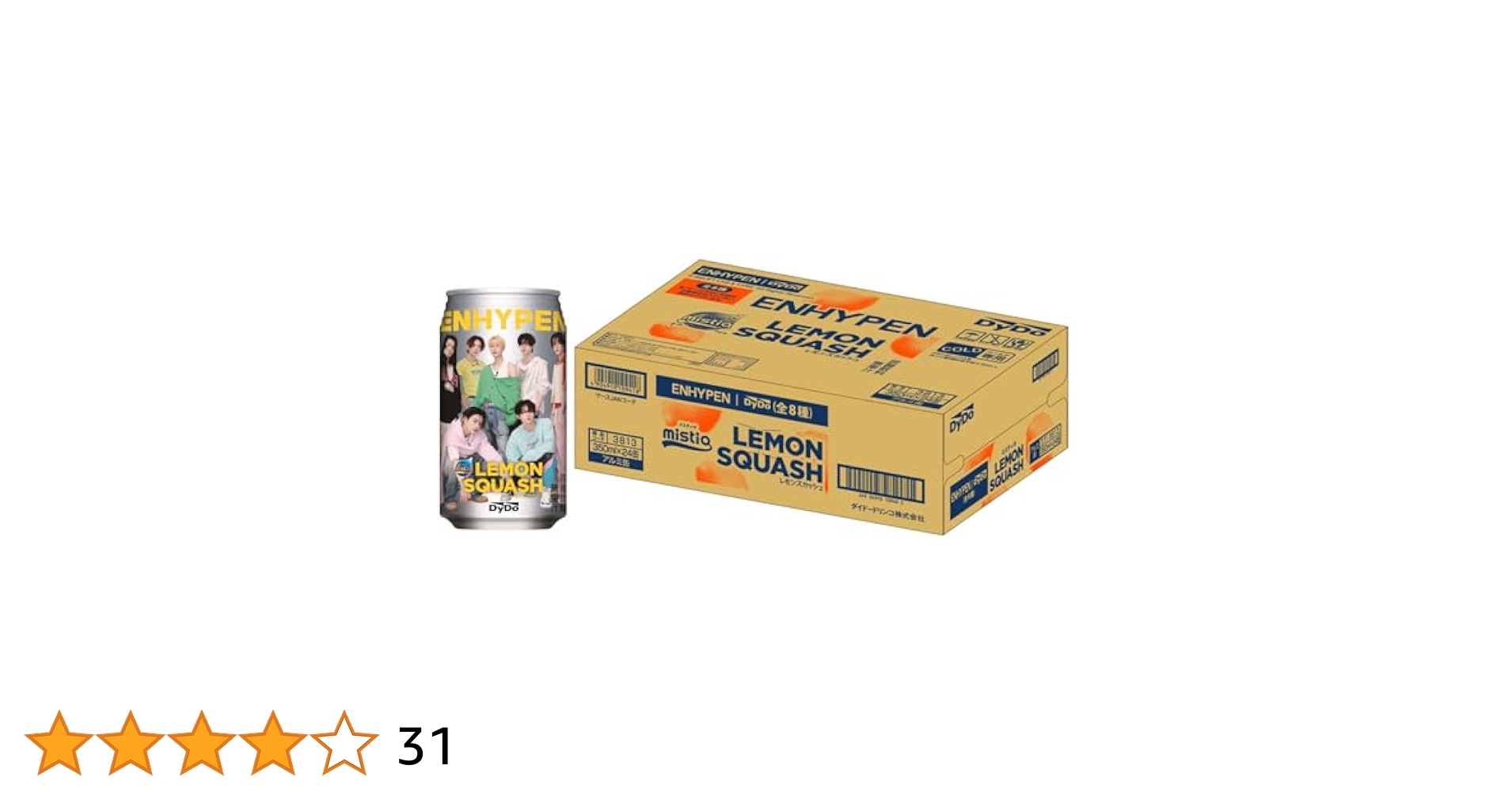 Amazon.co.jp: Dydo Rinko Mystio ENHYPEN Lemon Squash 11.8 fl