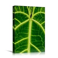 Canvas Wall Art Leaves Arrangement Abstract Colorful Contemporary Hallway Mixed Media Multicolor Patterns - 12x18 inches