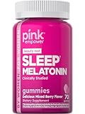 PINK Melatonin Gummies 10mg | Max Potency | Mixed Berry Flavor | Vegan, Non-GMO & Gluten Free Supplement
