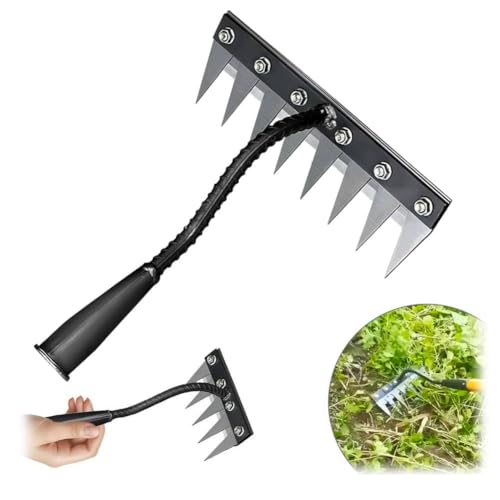 Generic Gartenharke Karbonstahl Jäterwerkzeug (8 Zähne)