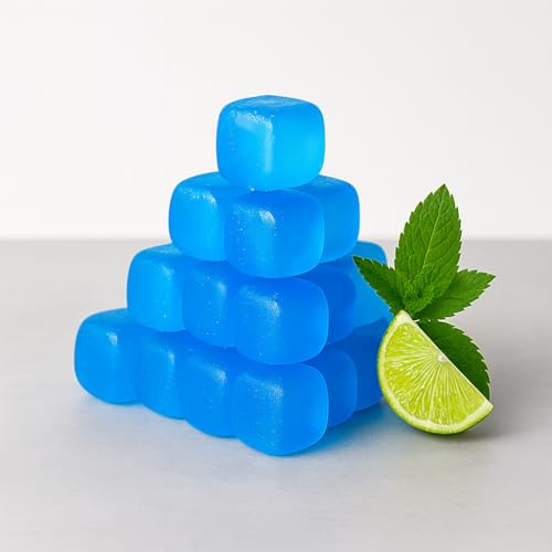 LIXTYC Cubitos de Hielo Reutilizables 18 Uds Azul – Hielo en cubitos, hielo reutilizable plástico alimentario BPA Free – Enfriadores de bebidas frías sin diluir – Whisky, Gin Tonic y Cócteles