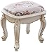 LILIS Tabouret Coiffeuse Tabouret rembourré Vintage Blanc Tabouret rembourré for dressing Soft Vanity Maquillage Tabouret Siège de maquillage for chambre à coucher avec caoutchouc