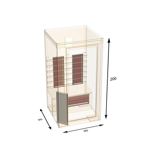 Infrarot Sauna Nobel 90 Hemlock Holz mit Duoflex Strahlern-3
