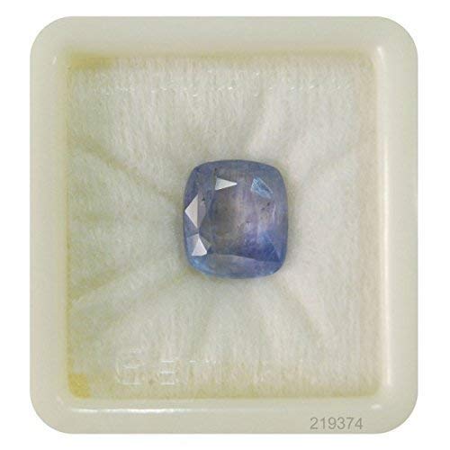 Blue Sapphire Neelam Lab-Certified Unheated Untreated 7.45 Carat/8.25 Ratti Cylone Quality Blue Sapphire Neelam Blue Sapphire Ceylon (Blue Sapphire)-AMZ11290
