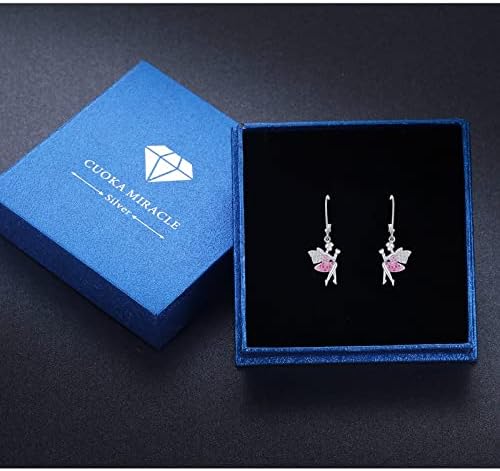 Girls Hoop Earrings 925 Sterling Silver Elf Earrings for Kids Women Hoop Earrings Angel Fairy Earrings Jewelry Gift