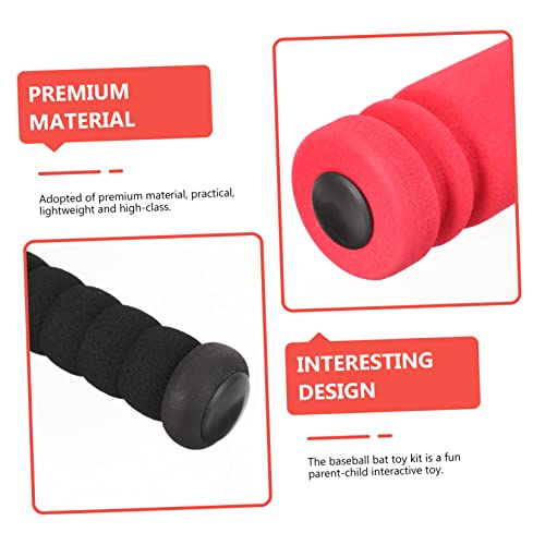 NULYLU 1 Set Baseball Suit Baseball Rounders Bat and Baseball Games Outdoor Small Baseball Bat Baseball Bats Bat and Elastic and Catch Game Bat Games Plastic - Thumbnail 6