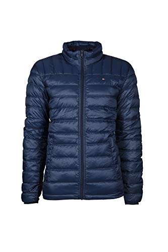 Image of Tommy Hilfiger Men's Packable Down Puffer Jacket, Deep Navy, US Large Tall