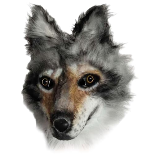 Masque de loup d'Halloween réaliste pour déguisement complet adulte