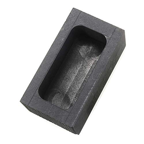 Graphite Ingot Mold Metal Casting Mold, Melting Crucible Furnace for Gold Silver Aluminum Copper Brass Zinc Plumbum and Alloy Metals (85x45x30mm - 665g Gold 320g Silver)