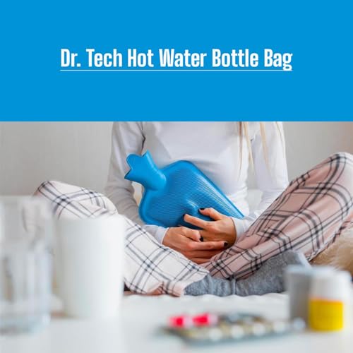Image of Dr. Tech 2L Rubber Hot Water Bag for Pain Relief Rubber Heating Bag for Period Cramps | Leak-Proof Design with Washer & Fishtail Inlet | Reusable Warm Heat Pack for Back, Neck, Joint Pain & Injuries