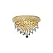 Elegant Lighting Primo Collection 1802W12G/SA 2-Light Wall Sconce with Swarovski Spectra Crystals, Gold Finish