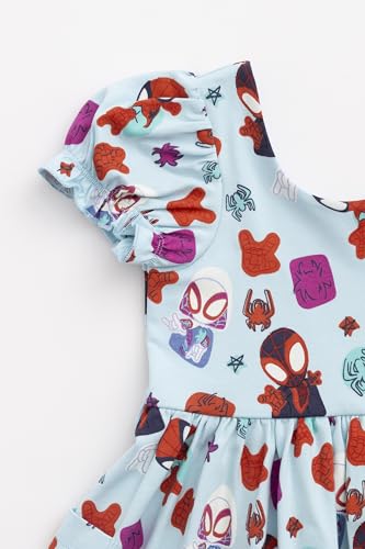 Image of monica + andy Short Sleeve Let's Dance Dress, Organic Cotton Playwear Clothes for Girls, Kids, Toddler & Infant Sizes