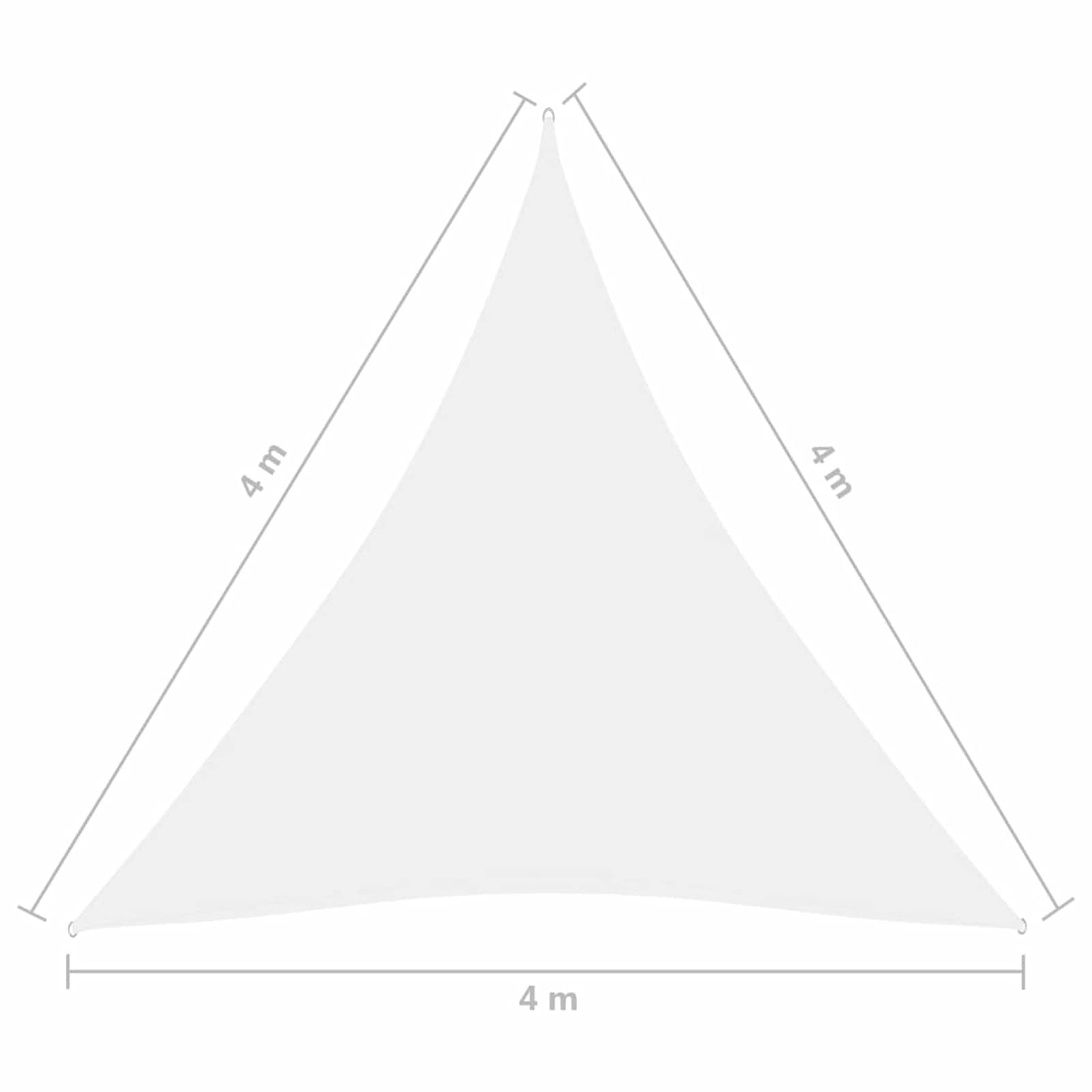 LAPOOH Parasole a Vela Oxford Triangolare 4x4x4 m Bianco,Vela Parasole,Vele Parasole da Giardino,Tenda a Vela Parasole,Respirante,Impermeable,Anti UV-135286