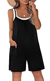 Vigorics Rompers for Women Summer Rompers for Women 2024 One Piece Jumpsuits for Women Rompers for Women Dressy Black Romper XL