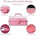 Creahaus 30,5cm 3-Regal Mehrzweck-Aufbewahrungsbox, Sortierbox, Organizer Box, Bastelbox, Nähkasten, Medizinkoffer, Toolbox, Angelkoffer mit 2 Regalen (Rosa)