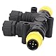 Für NMEA 2000 2-Port-T-Stecker, T-Stecker Für Lowrance Simrad B&G & Navico Networks, 5-poliger Wasserdichter IP67-Backbone-Abzweigkabel-T-Stecker, Marine-Netzwerkzubehör
