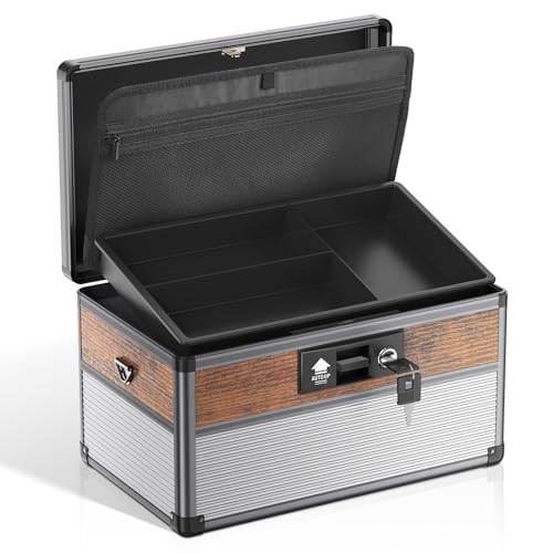 Glosen Lock Box for Medication Black Medium Size