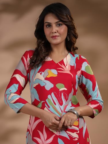 Image of ANNI Designer Women's Chanderi Straight Printed 2Pc Kurta Set