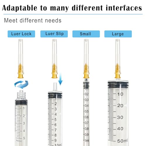 Careach 100pcs 25 Gauge 1inch Needle for Industrial Lab Accessories, Measuring and Refilling Inks