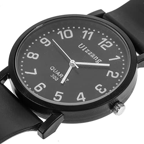 Hemobllo Relógio de pulso ajustável, relógio com cinto de silicone, relógio simples para estudantes