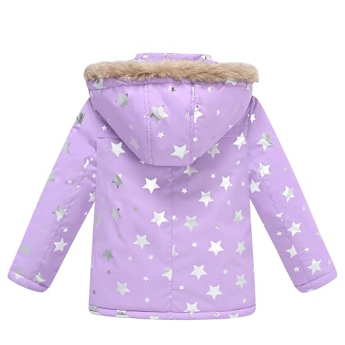 Girls Winter Coat Insulated Parka Jacket with Detachable Hood Ski Snow Jacket Kids Polka Dots Thicken 2t Swim Trunks2