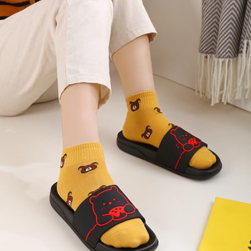 Pillow Slippers,Shower Sandals for Women Men,Slide Sandal Slippers with Cute Bear, Non-slip Slippers, Cloud Slippers2