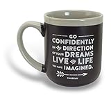 Abbey Gift Black (Abbey & CA Gift) 16oz Grey Dreams Contemporary Ceramic Graduation Mug, 16 oz (57877)