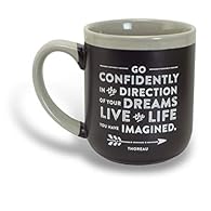 Measures 4.25 inches Design and sentiment are on both front and back Displays an inspirational & motivational message Matte finish exterior with a glossy interior and handle Microwave and dishwasher safe