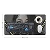 Large Mouse Pad Gaming Aesthetic Anime Girl Japanese Samurai Portrait Big Computer Desk Mat Desk Pad for Keyboard and Mouse Mat Non-Slip Base 30x60cm - Image 2