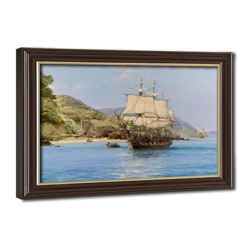 Toile imprimee haut de gamme Montague Dawson pour une decoration murale raffinee
