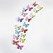 NSXKB 18pcs Effet 3D Crystal Butterflies Autocollant Mural Beau Papillon for Enfants décalages muraux à la Maison Décoration de la Maison (Color : D, Size : One Size)