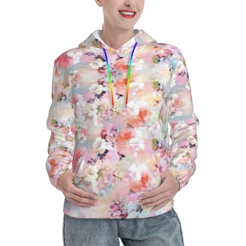 Sweat-shirt floral extensible femme résout le manque de confort en pull à capuche