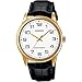 Casio Men's MTPV001GL-7B Black Leather Quartz Watch